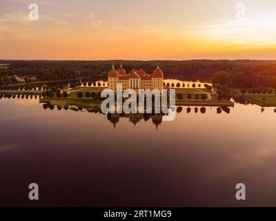 Moritzburg Jagdschloss am Abend Stockfoto