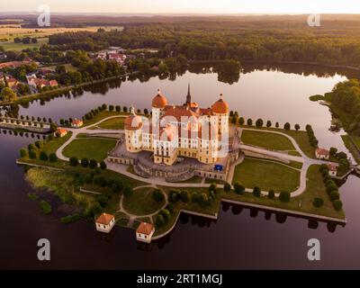 Moritzburg Jagdschloss am Abend Stockfoto