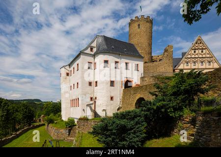 Schloss Scharfenstein im Erzgebirge Stockfoto