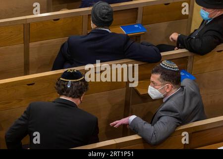 Zeremonie zum 20. Jahrestag der Weihe der Neuen Synagoge Dresden Stockfoto