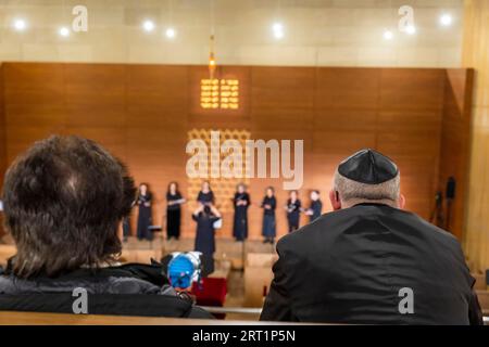 Zeremonie zum 20. Jahrestag der Weihe der Neuen Synagoge Dresden Stockfoto