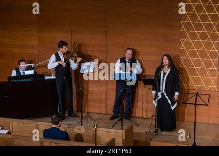 Zeremonie zum 20. Jahrestag der Weihe der Neuen Synagoge Dresden Stockfoto