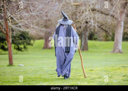 Christchurch, Neuseeland, 16. September 2019: Der berüchtigte Christchurch Wizard in the Botanical Gardens an einem warmen Frühlingstag in Neuseeland Stockfoto