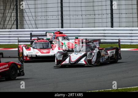 10 CULLEN Ryan (gar), KAISER Matthias (Lie), AUBRY Gabriel (fra), Vector Sport, Oreca 07 - Gibson, Action während der 6 Stunden von Fuji 2023, 6. Runde der FIA-Weltmeisterschaft 2023, vom 7. Bis 10. September 2023 auf dem Fuji Speedway in Oyama, Japan Stockfoto