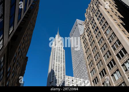 New York, United States of America, 22. September 2019: Außenansicht des Chrysler Building in der East Side von Manhattan Stockfoto