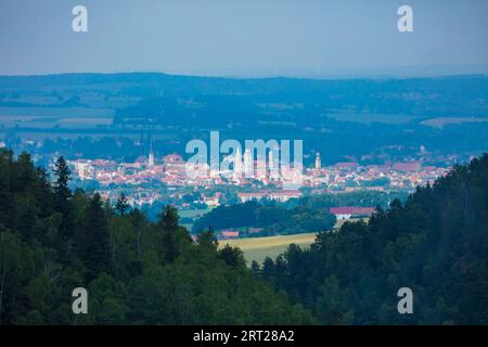 Blick auf Zittau von Oybin Stockfoto