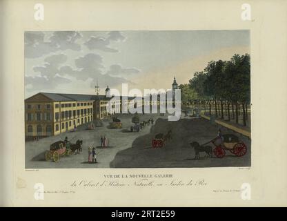 Vue de la nouvelle galerie du Cabinet d'histoire naturelle, au Jardin du roi, 1817-1824. Private Sammlung. Stockfoto