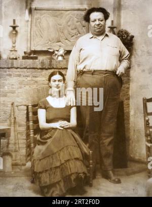 Frida Kahlo und Diego Rivera, 1931. Private Sammlung. Stockfoto