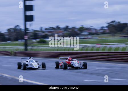 Melbourne, Australien. September 2023. Ryan Astley (99) fuhr Dallara F308/11 für 99 Motorsport während der Australian Formula Open bei Shannons Speedseries Motorsport Championship Round 6 auf dem Sandown International Raceway. Quelle: Santanu Banik/Alamy Live News Stockfoto