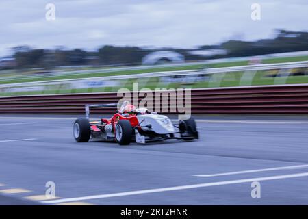 Melbourne, Australien. September 2023. Ryan Astley (99) fuhr Dallara F308/11 für 99 Motorsport während der Australian Formula Open bei Shannons Speedseries Motorsport Championship Round 6 auf dem Sandown International Raceway. Quelle: Santanu Banik/Alamy Live News Stockfoto