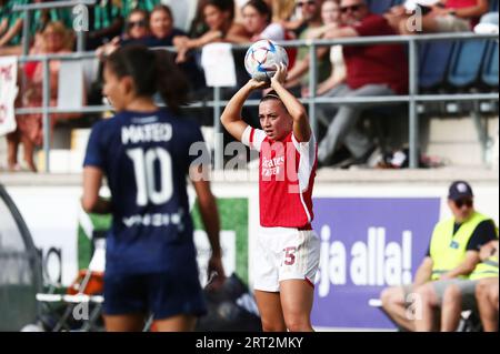 Arsenale Nr. 15 Katie McCabe während des Samstagsfinalspiels zwischen Arsenal WFC und Paris FC in der UEFA Women's Champions League, Ligapfad Runde 1, in der Linköping Arena, Linköping, Schweden. Stockfoto