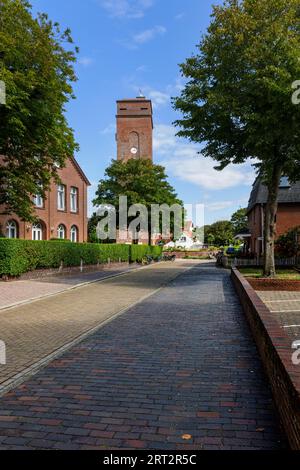 Alter Leuchtturm auf Borkum, Ostfriesische Inseln, Deutschland Stockfoto