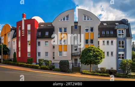 Plauen ist ein bedeutendes Zentrum im Südwesten des Freistaates Sachsen und Kreissitz des Vogtlandes. Es ist auch die größte Stadt in Stockfoto