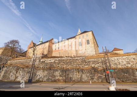 Oslo Norwegen, Skyline der Stadt bei Akershus Festung Stockfoto