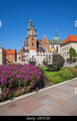 Wawel Königliche Kathedrale St. Stanislaus B. M. und St. Wenzel M. in der Stadt Krakau, Polen Stockfoto