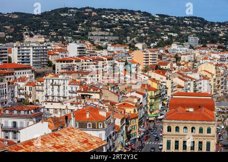 Stadt Cannes in Frankreich, Französische Riviera Küste Stadtbild Stockfoto