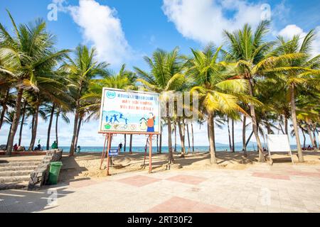 Die beliebte Gegend eines Bang Strandes in der Nähe von Hoi an in Vietnam Stockfoto