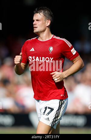 Matt Smith von Salford City während des Spiels der Sky Bet League Two im Peninsula Stadium in Salford. Bilddatum: Sonntag, 9. September 2023. Stockfoto