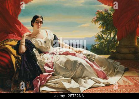 Winterhalter Franz Xavier (1805 Menzenschwand - 1873 Frankfurt) - Portrait of Princess Leonilla (142x212 cm) 1843 Stockfoto