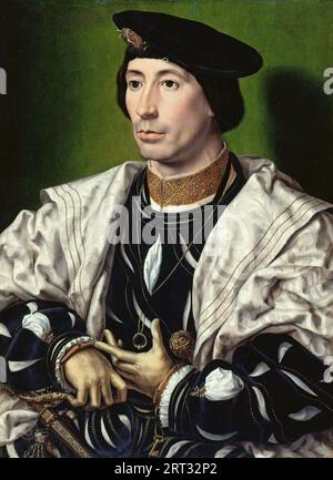 Jan Gossaert (ca. 1480-1530) - Portrait eines Adligen um 1530. Stockfoto