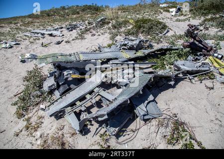 Kangerlussuaq, Grönland, 13. Juli 2018: Wrack eines amerikanischen Kampfflugzeugs, das 1968 abstürzte Stockfoto