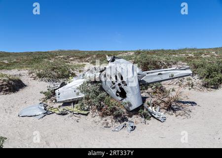 Kangerlussuaq, Grönland, 13. Juli 2018: Wrack eines amerikanischen Kampfflugzeugs, das 1968 abstürzte Stockfoto