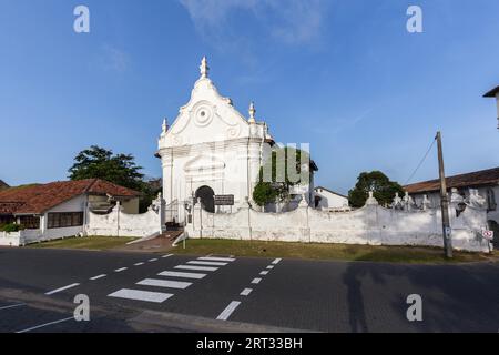 Galel, Sri Lanka, 29. Juli 2018: Außenansicht der niederländischen reformierten Kirche im historischen Fort Galle Stockfoto