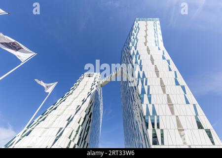 Kopenhagen, Dänemark, 22. Mai 2018: AC Bella Sky Hotel, Tagungs- und Kongresszentrum im Stadtteil Orestad, Europa Stockfoto