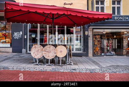 Hof ist eine eigenständige Stadt im Nordosten des bayerischen Landkreises Oberfranken. Die Stadt ist das Zentrum des Hofers Stockfoto