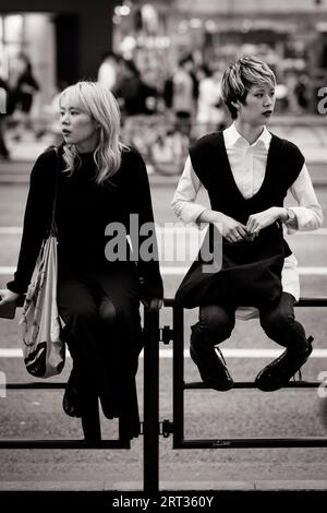 Tokio, Japan, 18. Mai 2019: Street Life Portraits of Amazing Fashion and Culture, in Harajuku, Tokio, Japan Stockfoto