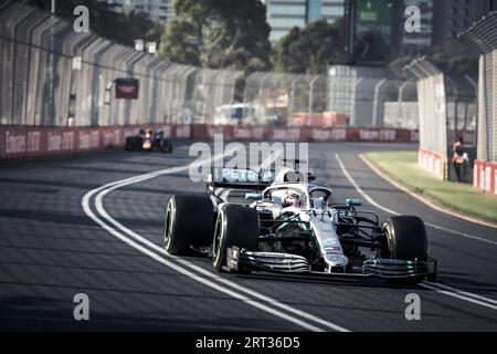 MELBOURNE, AUSTRALIEN, 17. MÄRZ: Lewis HAMILTON von Mercedes-AMG Petronas Motorsport auf dem Weg zum Gewinn des Formel-1-Grand Prix von Australien 2019 Stockfoto