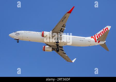 Gold Coast, Australien, 10. April 2018: Virgin Airlines Boeing 737-8Aout Coolangatta Airport in the Gold Coast, Queensland, Australien Stockfoto