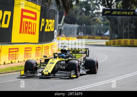 MELBOURNE, AUSTRALIEN, 16. MÄRZ: Daniel RICCIARDO vom Renault F1 Team während der 3. Übungseinheit am 3. Tag des Formel-1-Grand Prix 2019 in Australien Stockfoto