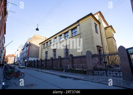 Kopenhagen, Dänemark, 22. Februar 2019: Außenansicht der Großen Synagoge im Stadtzentrum Stockfoto