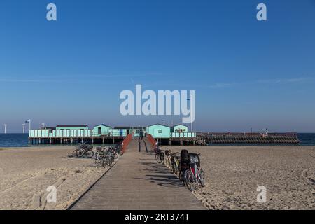 Kopenhagen, Dänemark, 11. Oktober 2018: Helgoland Public Bath at Amager Beach. Helgoland ist eines der ältesten Seebäder Kopenhagens Stockfoto