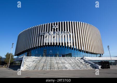 Kopenhagen, Dänemark, 23. Mai 2018: Royal Arena, eine neue Mehrzweckhalle für Sportveranstaltungen und Konzerte Stockfoto