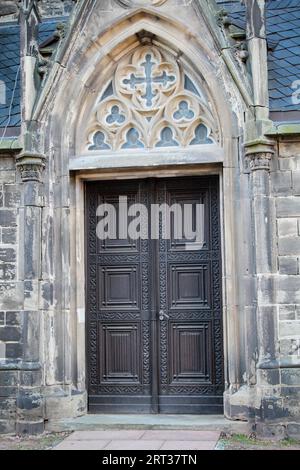 Details von St. Jakobskirche in Koethen Stockfoto