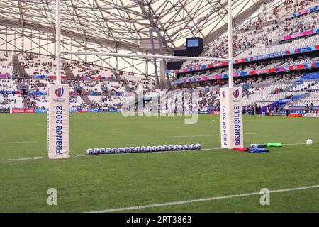 Marseille, Frankreich. September 2023. Stade de Marseille, Marseille, Frankreich, 10. September 2023: Stade de Marseille vor der Rugby-Weltmeisterschaft 2023 Gruppenspiel zwischen Südafrika und Schottland am Sonntag, 10. September 2023 im Stade de Marseille, Marseille, Frankreich (Claire Jeffrey/SPP) Credit: SPP Sport Press Photo. Alamy Live News Stockfoto