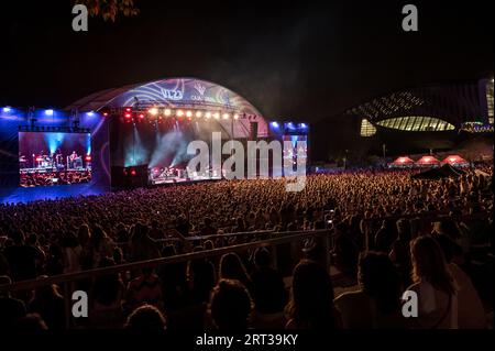 Festival Vive Latino, edición España 2023. El Festival acogió en Zaragoza a artistas como Juanes, Andrés Calamaro, Ana Tijoux, M-CLAN o Delaporte. Stockfoto