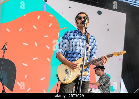 Festival Vive Latino, edición España 2023. El Festival acogió en Zaragoza a artistas como Juanes, Andrés Calamaro, Ana Tijoux, M-CLAN o Delaporte. Stockfoto