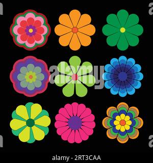 Blumenmuster: Elegantes florales tropisches Muster mit Blumen. Blumenmodedrucke. Nahtlose Vektorstruktur. Frühlingsstrauß. Durchgehendes Blumenmuster Stock Vektor