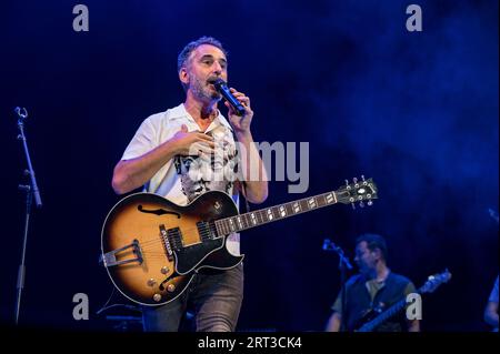 Festival Vive Latino, edición España 2023. El Festival acogió en Zaragoza a artistas como Juanes, Andrés Calamaro, Ana Tijoux, M-CLAN o Delaporte. Stockfoto