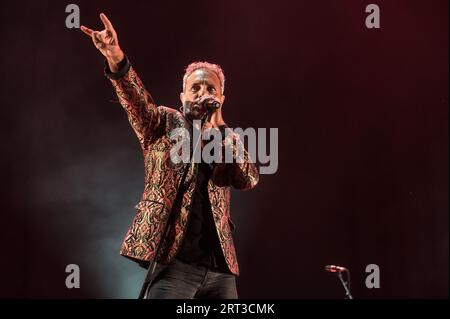 Festival Vive Latino, edición España 2023. El Festival acogió en Zaragoza a artistas como Juanes, Andrés Calamaro, Ana Tijoux, M-CLAN o Delaporte. Stockfoto