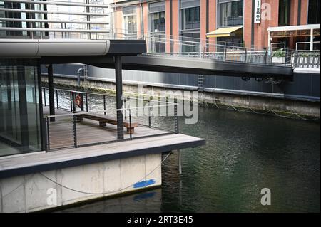 London, Großbritannien. September 2023. Riverside Build Boundary, Canary Wharf, London, Großbritannien. Kredit: Siehe Li/Picture Capital/Alamy Live News Stockfoto