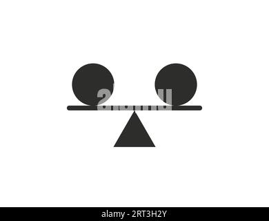 Vektorillustration. Symbol für die Harmonie der Stabilitätsbalance Stock Vektor
