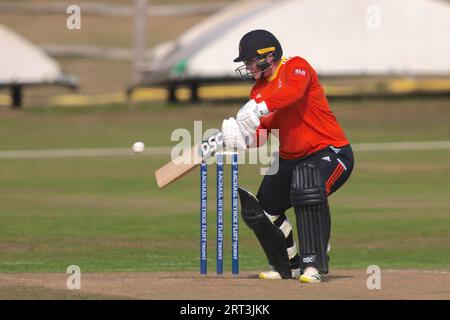 London, Großbritannien. September 2023. Lizelle Lee schlägt im Rachael Heyoe-Flint Trophy Match im County Ground, Beckenham, gegen den Blaze. Quelle: David Rowe/Alamy Live News Stockfoto