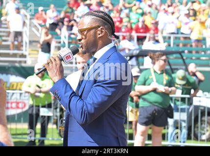 Waco, Texas, USA. September 2023. Robert Griffin III vor dem NCAA Football-Spiel zwischen den Utah Utes und den Baylor Bears im McLane Stadium in Waco, Texas. Matthew Lynch/CSM/Alamy Live News Stockfoto