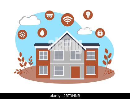 Ein intelligentes Zuhause. Vektorillustration Stock Vektor