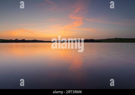 Sonnenuntergang am Siblyback Lake Stockfoto