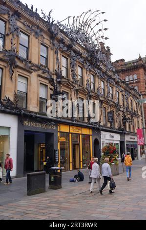 Glasgow, Schottland (UK): Eingang zum Einkaufszentrum Princes Square in der Buchanan Street Stockfoto